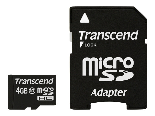 Secure Digital 4096MB Transcend microSDHC Card 4 GB