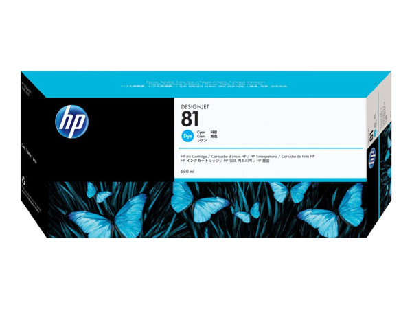 Hewlett-Packard Tinte Nr.81 Cyan C4931A für HP DesignJet