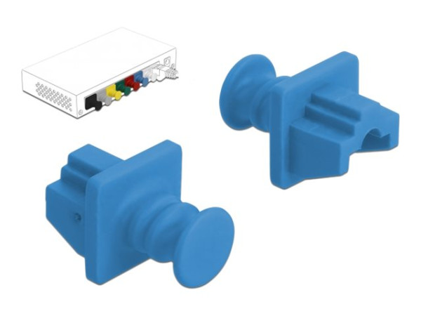 DeLOCK Staubschutz f. RJ45 Bu 10St bu blau Kabel