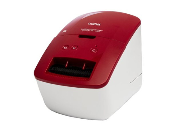 Brother Etikettendrucker QL-600R weiß/rot