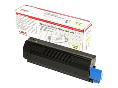 OKI 42127454 Toner gelb, 5.000 Seiten/5% für C 5250/5250