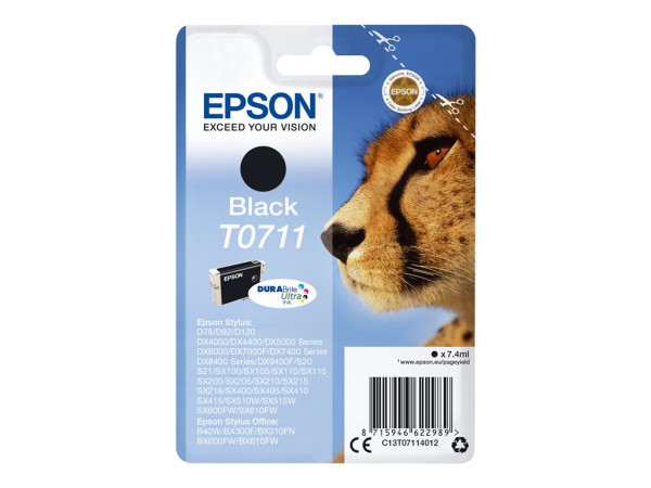 Epson Tinte BK C13T07114012 DURABrite Tinte