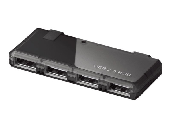 USB HUB goobay 4x USB 2.0 Hub, schwarz