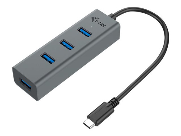 i-tec USB-C Metal HUB 4 Port | C31HUBMETAL403 schwarz