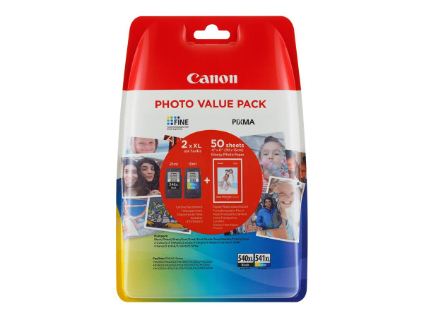 Canon Value Pack PG-540XL/CL541XL inkl. 50 Blatt