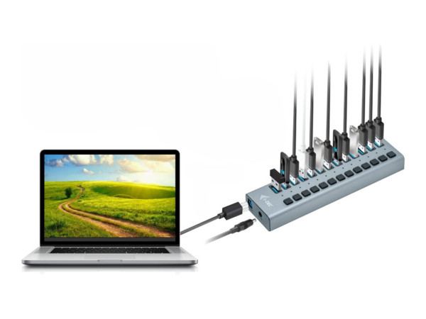 i-tec USB3.0 Charg. HUB 13P+PoAdap. 60W |