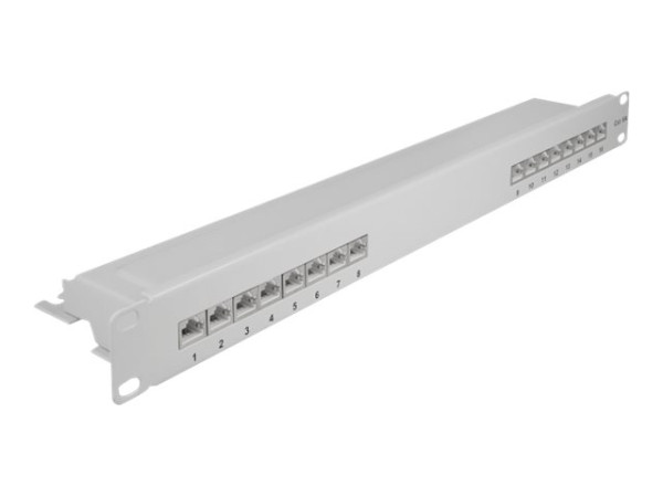 DeLOCK 19" Patchpanel 16P Cat.6A 1HE gy | 66877