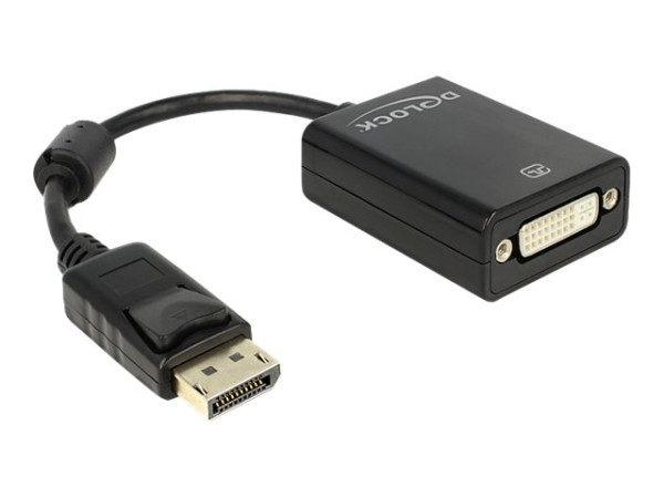 Adapter DVI Buchse -> DisplayPort Stecker Kabel 12,5cm Deloc
