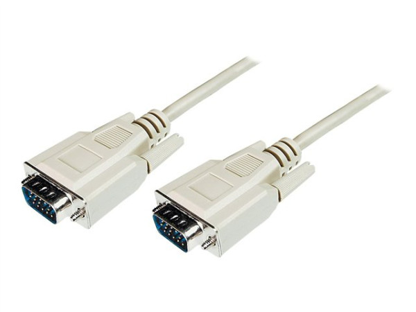 VGA-Kabel D-Sub15 -> D-Sub15 St/St 1,80m beige