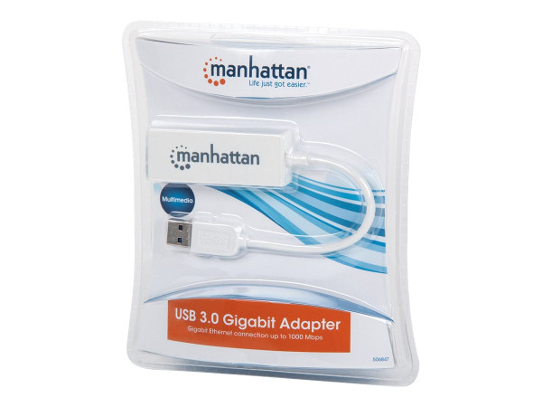 USB Adapter Manhattan USB 3.0 -> RJ45 Gigabit Ethernet wei