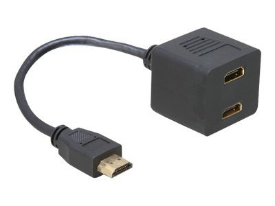 Kabel HDMI St => 2x HDMI Bu 20cm Delock, Splitter