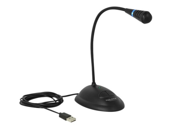 DeLOCK USB Schwanenhals Mikrofon Standf. | mit