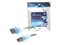 Druckerkabel MediaRange USB 2.0 AB St/St 1.80m blau LEDs