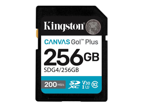 Kingston Canvas Go! Plus 256GB SDXC (schwarz, UHS-I U3,