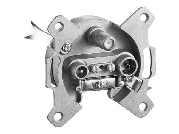 Goobay SAT AD 03-10 DC 3-Loch Antennen-Dose (SAT/TV/RADIO) D