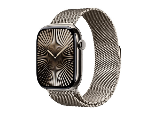 Apple Watch Series 10 (Titan Natur, Titangehäuse, 46 mm,