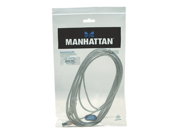 USB-Kabel Manhattan USB 2.0 Typ A -> Typ B St/St 5.0m si