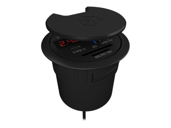 ICY BOX IB-Hub1404 sr silber USB-Hub 2x USB