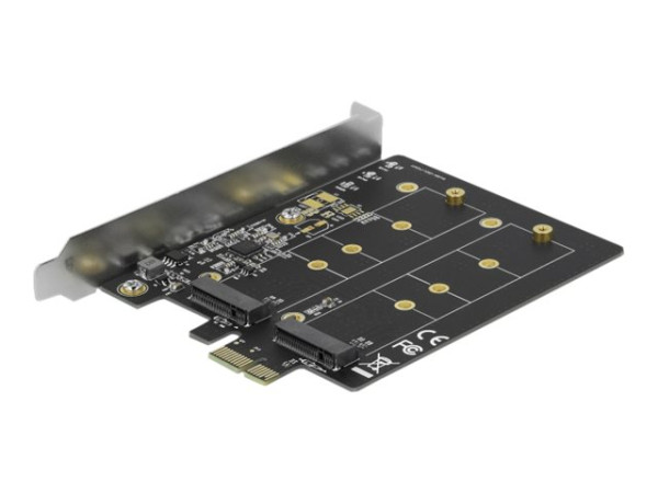 DeLOCK PCIe x1 Karte > 2x int. M.2 Key B intern: