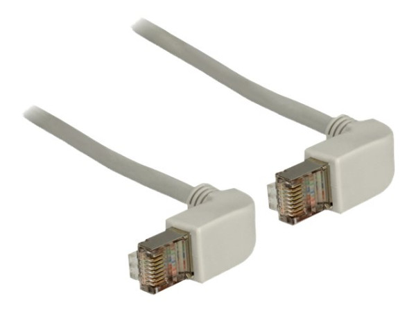Patchkabel gewinkelt Delock RJ45 S/FTP Cat5e 1.00m grau