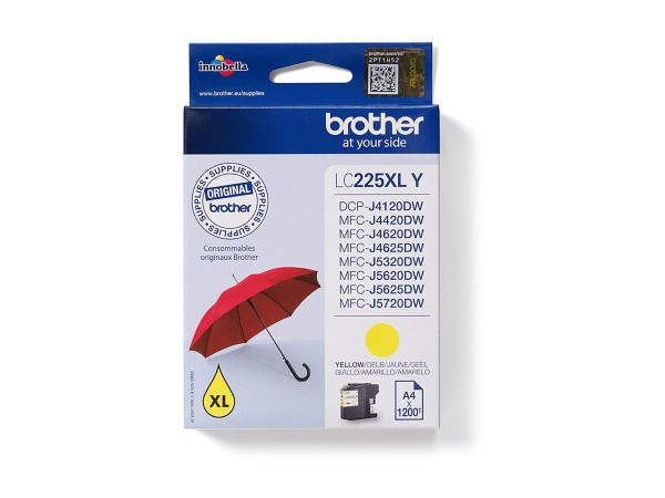 Brother Tinte YE LC-225XLY gelb 1200Seiten