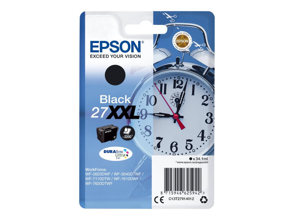 Epson Tinte BK C13T27914012 DURABrite Tinte