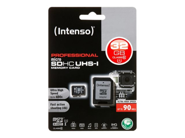 Intenso 32 GB microSDHC, Speicherkarte Class 10 UHS-I 32 GB