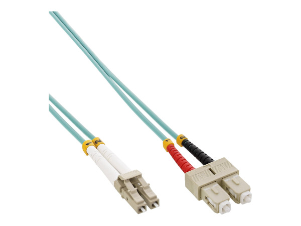 InLine® LWL Duplex Kabel, LC/SC 50/125Ám, OM3, 3m