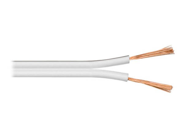 Goobay LSK 2X0.5 WEISS - 100m CU Lautsprecherkabel w