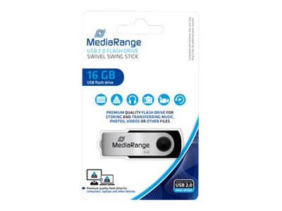 USB-Stick 16GB MediaRange USB 2.0 Flexi Blister