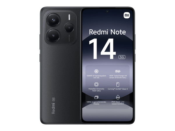 Xiaomi Redmi Note 14 5G 256GB (Midnight Black, HyperOS, 8