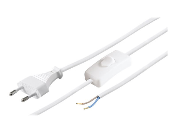 Goobay NK 105 SWITCH W-150 1.5m WEISS Netzkabel Eurostecke