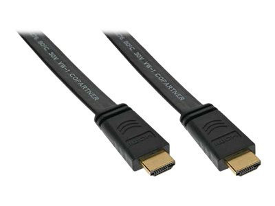 Kabel HDMI St => HDMI St 0,50m Flach-Kabel