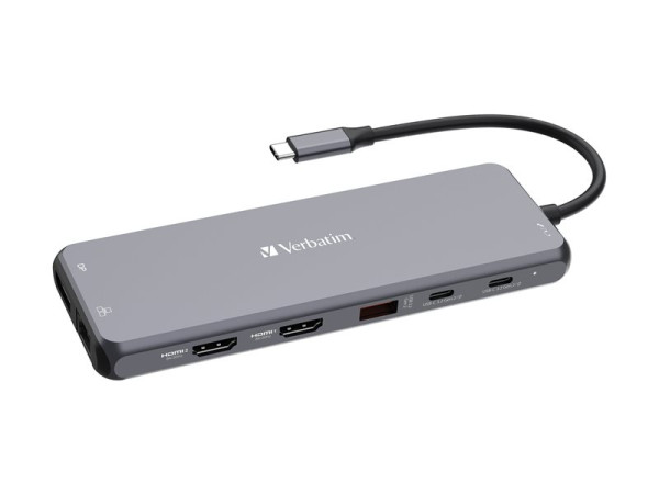 Verbatim USB-C Pro Multiport-Hub CMH-13, 13 Port (grau, 2x