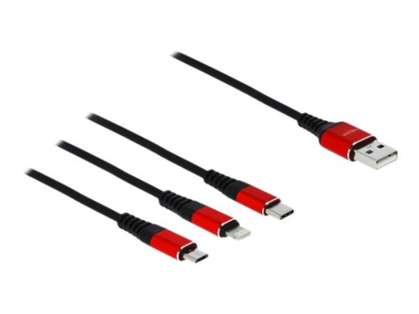 DeLOCK USB Ladekabel 3in1 Typ-A 1m |