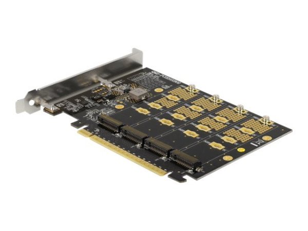 DeLOCK PCIe 16x Karte >4xInt. NVMe M.2 M | 89017