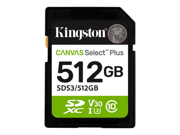 Kingston Canvas Select Plus 512 GB SDXC (UHS-I U3, Class