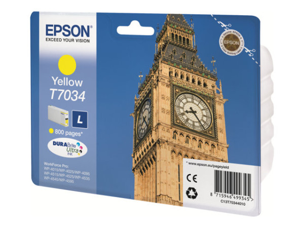 Patrone Epson WP4015 ye T7034