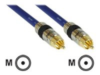 InLine® Cinch Kabel AUDIO, PREMIUM, vergoldete Stecker, 1x