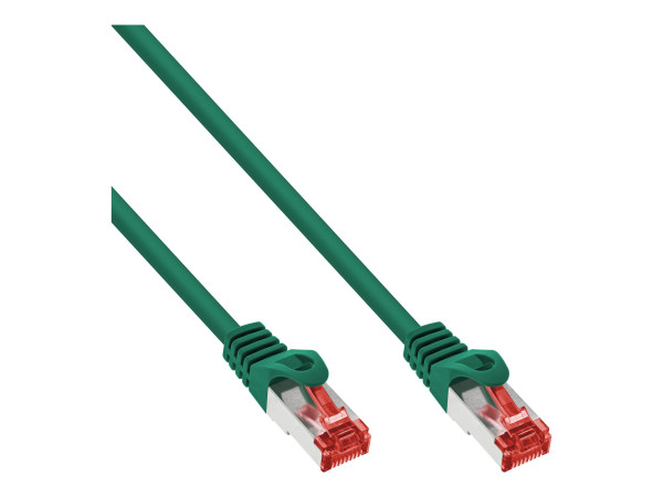 InLine® Patchkabel, S/FTP (PiMf), Cat.6, grün, 0,25m