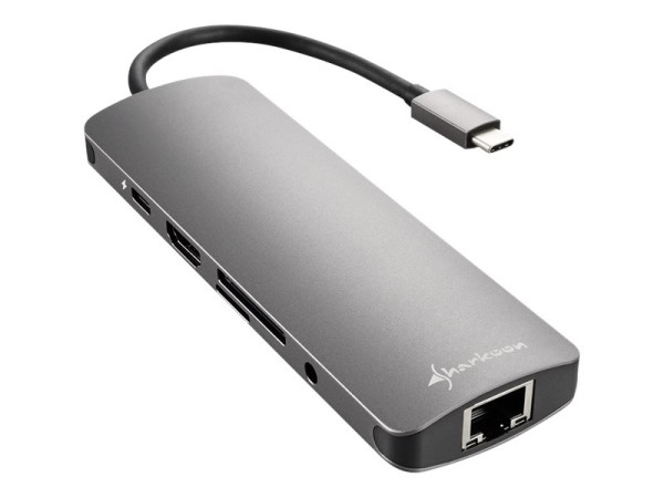 Sharkoon USB 3.0 Type C Combo Adapter | dark grey