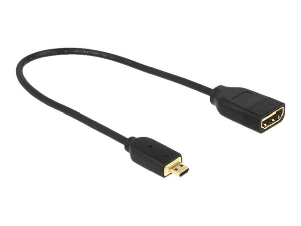 DeLOCK micro HDMI - HDMI St-Bu 20cm 4K schwarz, 20