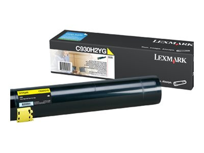 Lexmark C930H2YG Toner gelb, 24.000 Seiten/5% für C 935