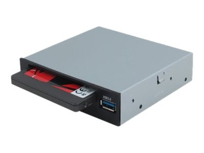 Einbaurahmen 6,3cm(2,5")SSD/HDD-> 8,9cm(3,5") BAY+USB3Port