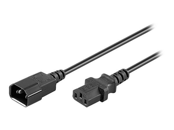 Goobay NK 100 S-500 5m schwarz Netzkabel AC Buchse > AC