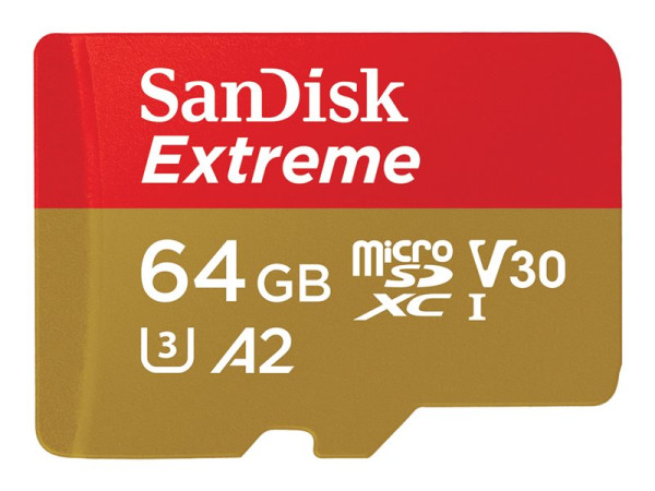 Sandisk microSD 64GB Extreme UHSI SDXC Cl.10 SDK UHS-I U3,