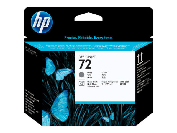 HP C9380A|72 Druckkopf grau +schwarz, Inhalt 130 ml für HP