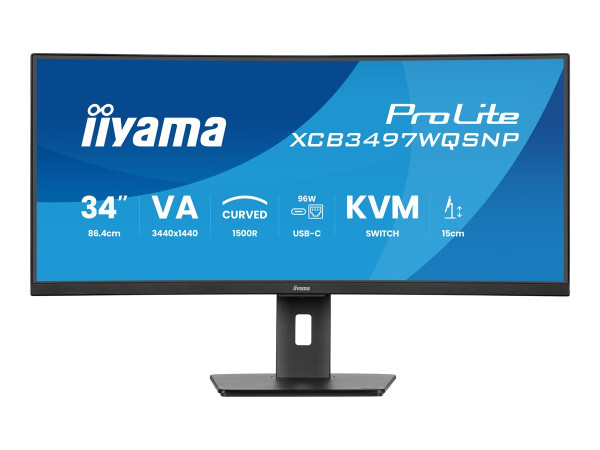 Iiyama ProLite XCB3497WQSNP-B1 (86.4 cm (34 Zoll), schwarz