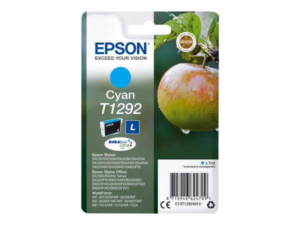 Epson Tinte CY C13T12924012 DURABrite Tinte