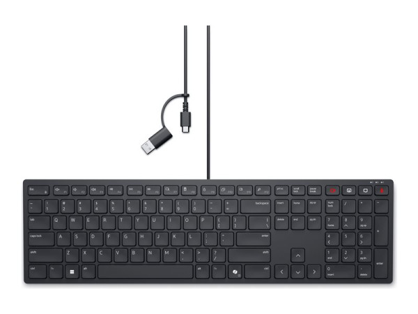 Dell Collaboration-Tastatur KB525C (schwarz, DE-Layout,